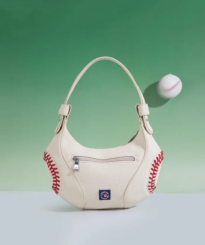 MLB Cleveland Guardians Hobo Bag With Baseball Seams
