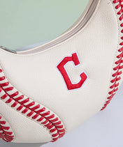 MLB Cleveland Guardians Hobo Bag With Baseball Seams