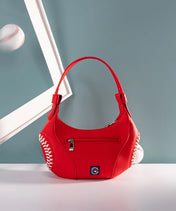 MLB Cleveland Guardians Hobo Bag With Baseball Seams