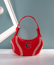 MLB Cleveland Guardians Hobo Bag With Baseball Seams
