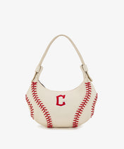 MLB Cleveland Guardians Hobo Bag With Baseball Seams