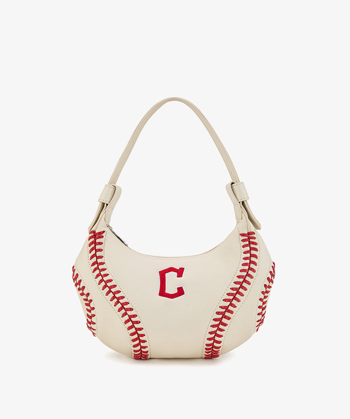 MLB Cleveland Guardians Hobo Bag With Baseball Seams