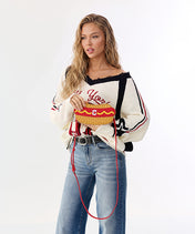 MLB Cleveland Guardians Hot Dog Crossbody Bag