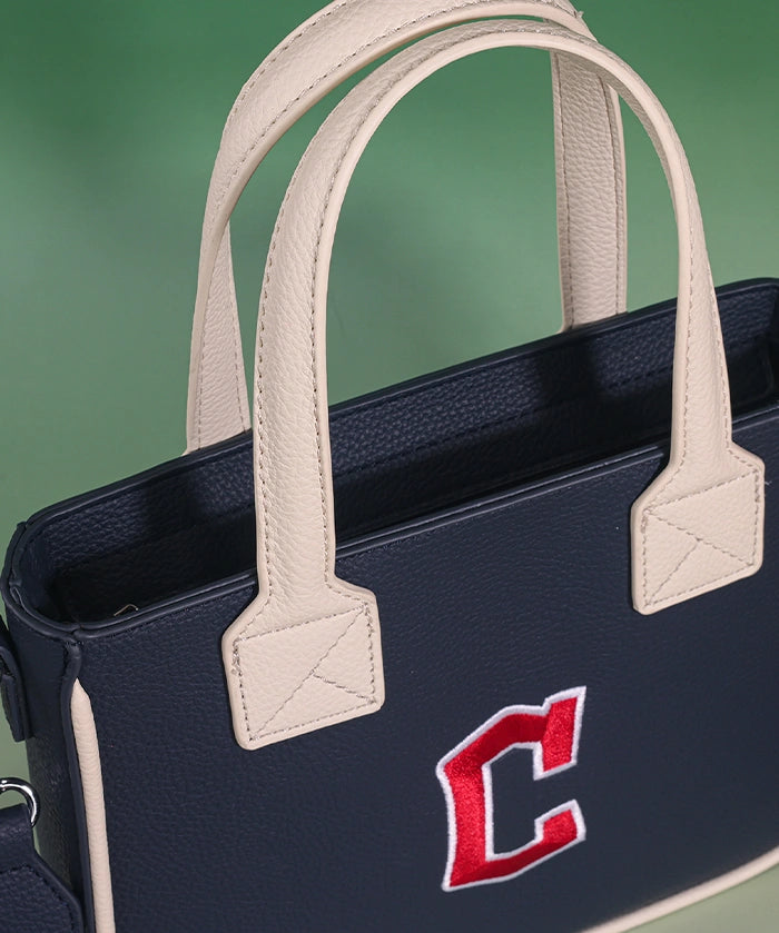 MLB Cleveland Guardians Tote Bag with Baseball Coin Pouch