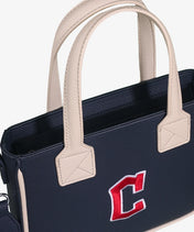 MLB Cleveland Guardians Tote Bag with Baseball Coin Pouch