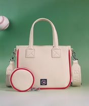 MLB Cleveland Guardians Tote Bag with Baseball Coin Pouch