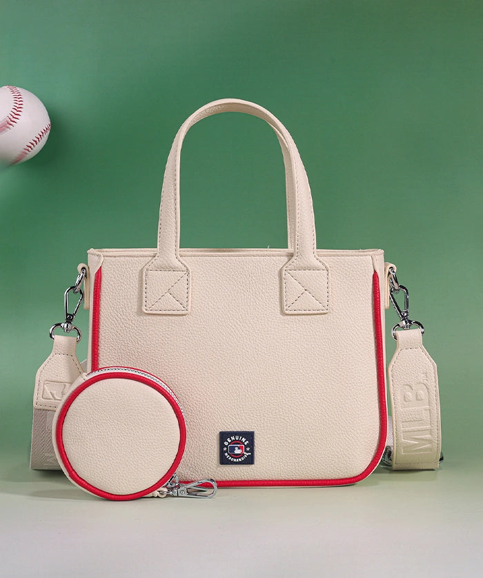 MLB Cleveland Guardians Tote Bag with Baseball Coin Pouch