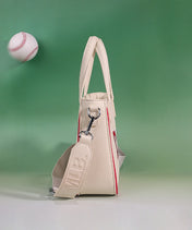 MLB Cleveland Guardians Tote Bag with Baseball Coin Pouch