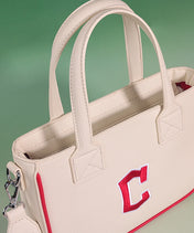 MLB Cleveland Guardians Tote Bag with Baseball Coin Pouch