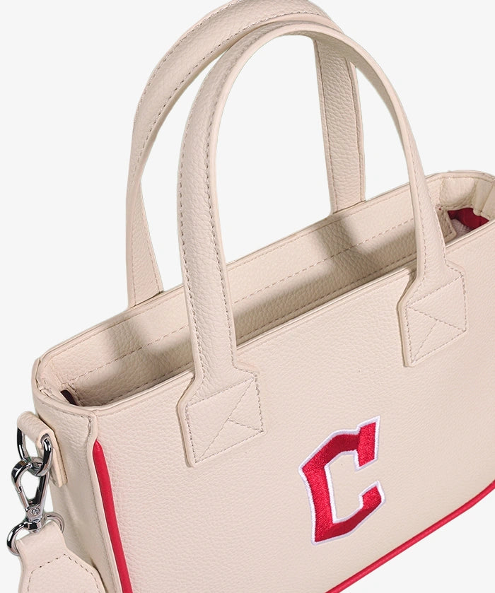 MLB Cleveland Guardians Tote Bag with Baseball Coin Pouch