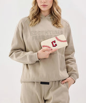 MLB Cleveland Guardians Zip Wallet Baseball Stitch Detail