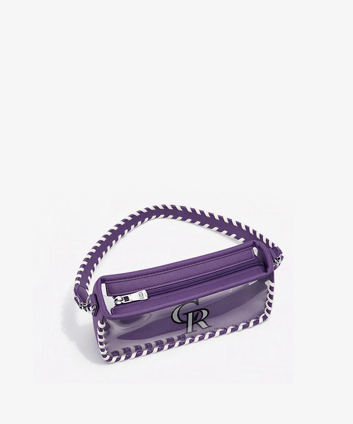MLB Colorado Rockies Clear Bag with Baseball Stitch