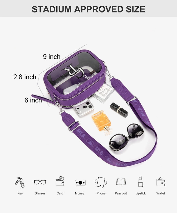MLB Colorado Rockies Clear Crossbody Bag