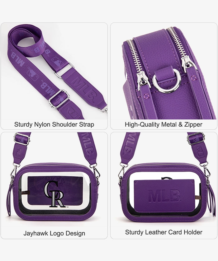 MLB Colorado Rockies Clear Crossbody Bag