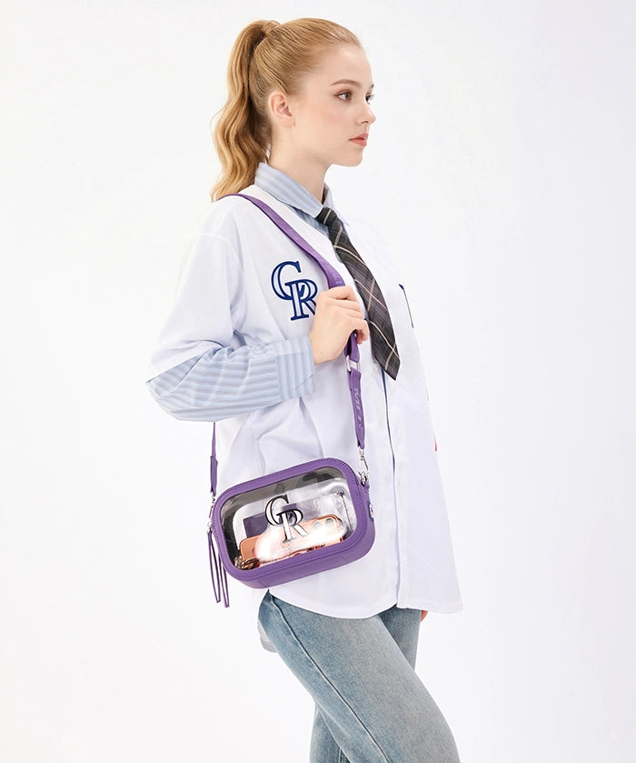 MLB Colorado Rockies Clear Crossbody Bag
