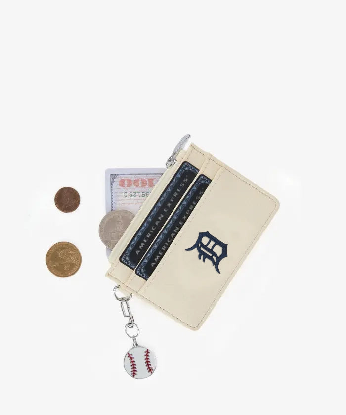MLB Detroit Tigers Card Holder with Baseball Charm