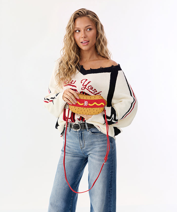 MLB Detroit Tigers Hot Dog Crossbody Bag