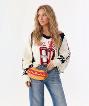 MLB Detroit Tigers Hot Dog Crossbody Bag