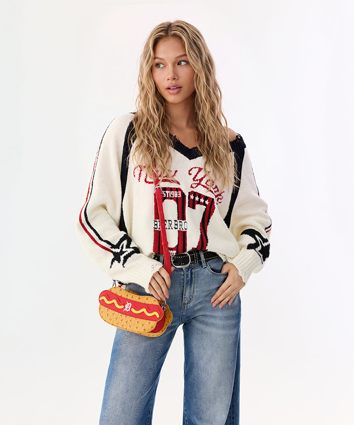 MLB Detroit Tigers Hot Dog Crossbody Bag