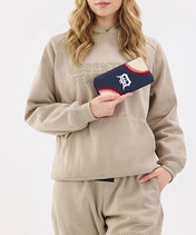 MLB Detroit Tigers Zip Wallet Baseball Stitch Detail