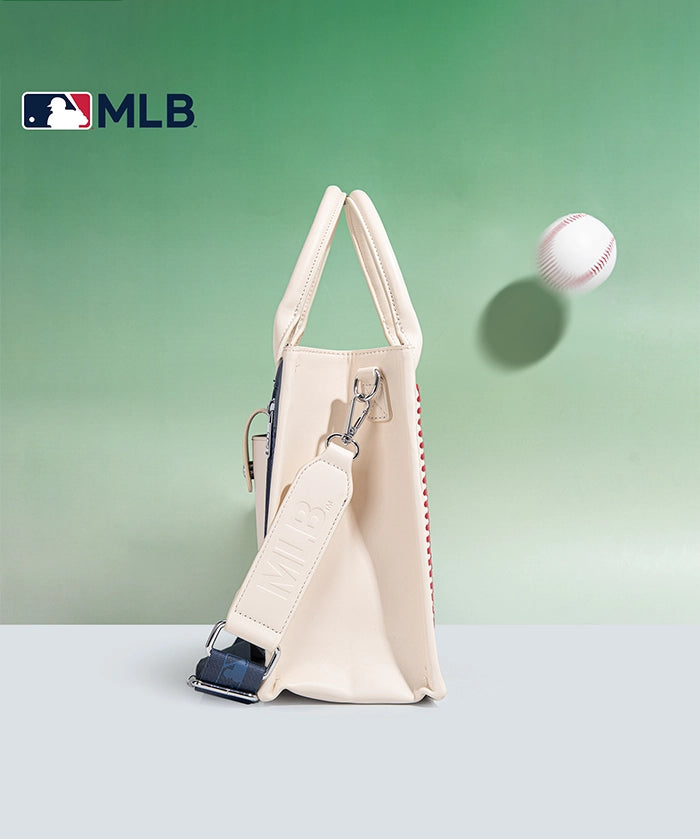 MLB Cleveland Guardians Tote Bag with Baseball Stitch