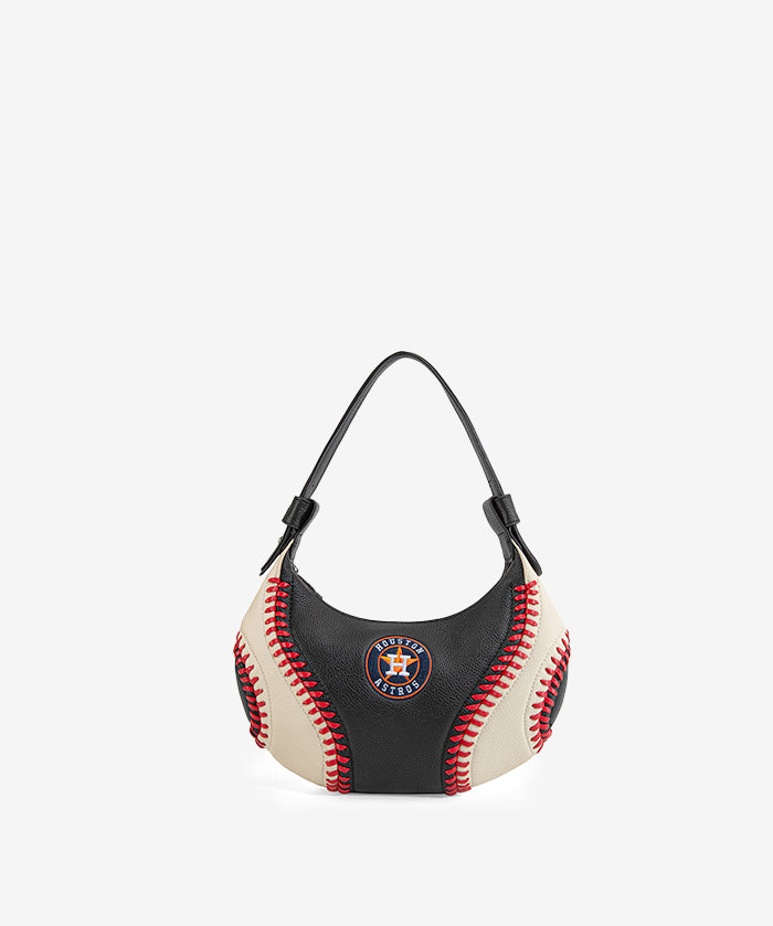 MLB Houston Astros Hobo Bag With Baseball Seams