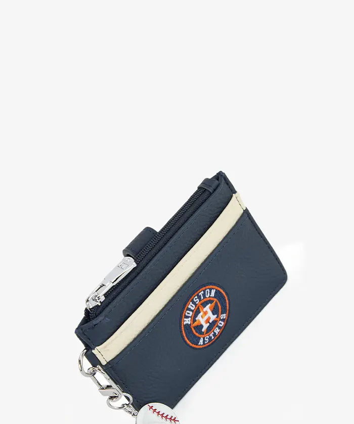 MLB Houston Astros Card Holder with Baseball Charm