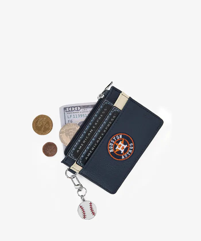 MLB Houston Astros Card Holder with Baseball Charm