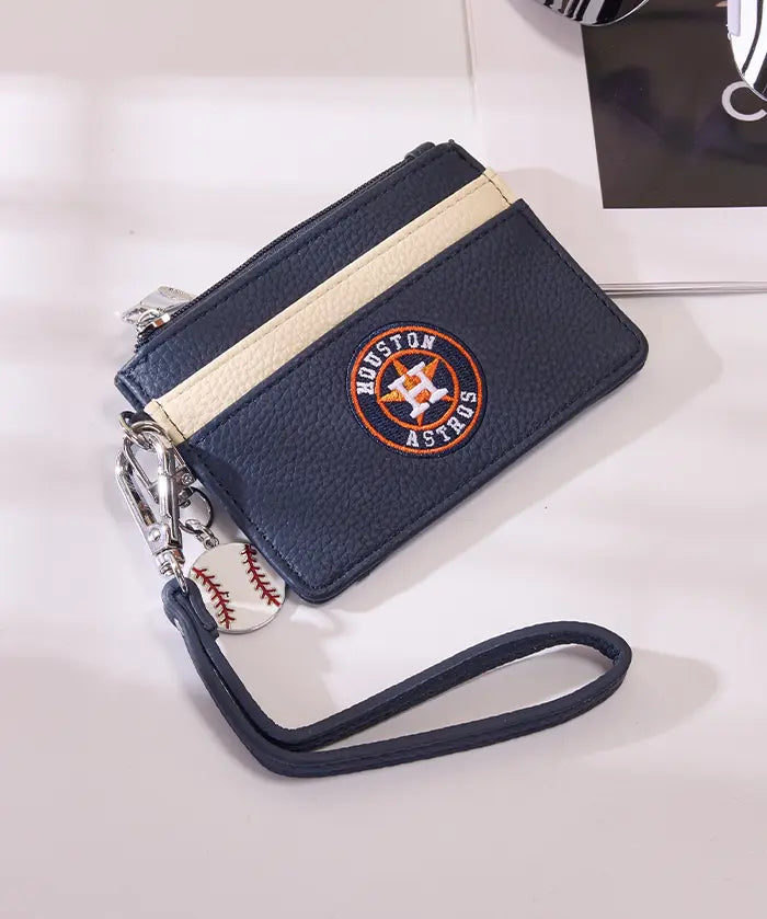 MLB Houston Astros Card Holder with Baseball Charm