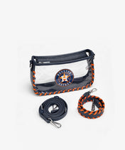 MLB Houston Astros Clear Bag with Baseball Stitch