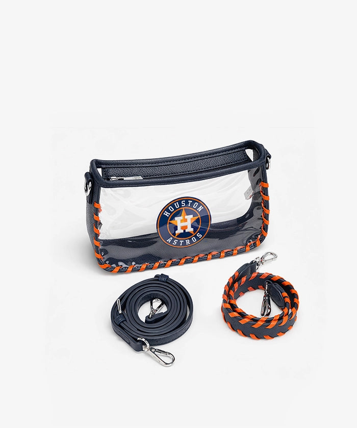 MLB Houston Astros Clear Bag with Baseball Stitch