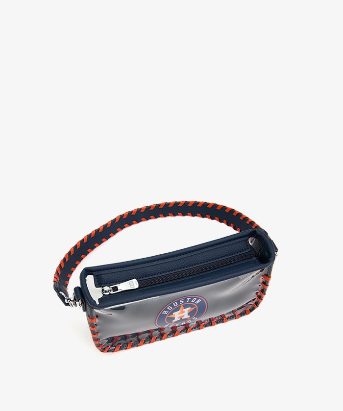 MLB Houston Astros Clear Bag with Baseball Stitch