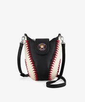 MLB Houston Astros Crossbody Bag With Baseball Seam
