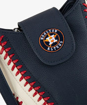 MLB Houston Astros Crossbody Bag With Baseball Seam