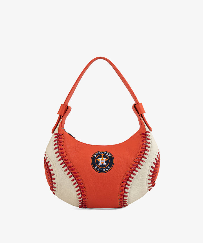 MLB Houston Astros Hobo Bag With Baseball Seams