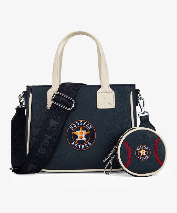 MLB Houston Astros Tote Bag with Baseball Coin Pouch