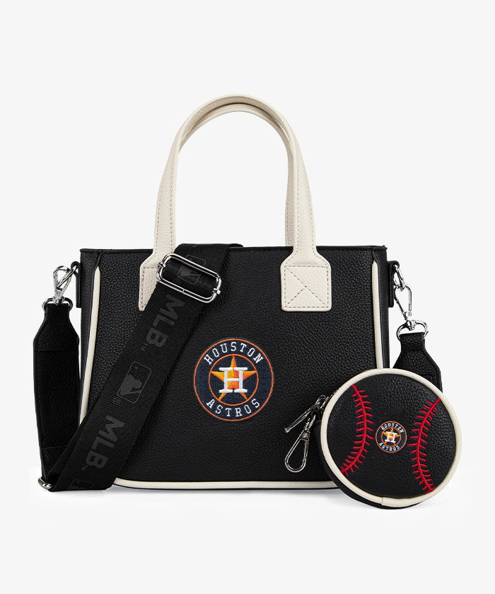MLB Houston Astros Tote Bag with Baseball Coin Pouch
