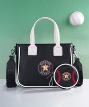 MLB Houston Astros Tote Bag with Baseball Coin Pouch