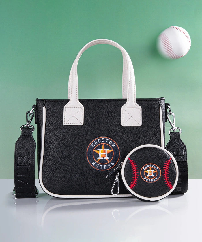 MLB Houston Astros Tote Bag with Baseball Coin Pouch