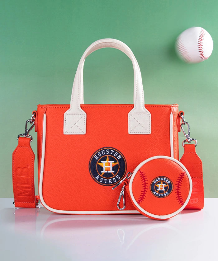 MLB Houston Astros Tote Bag with Baseball Coin Pouch