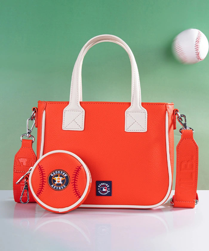 MLB Houston Astros Tote Bag with Baseball Coin Pouch