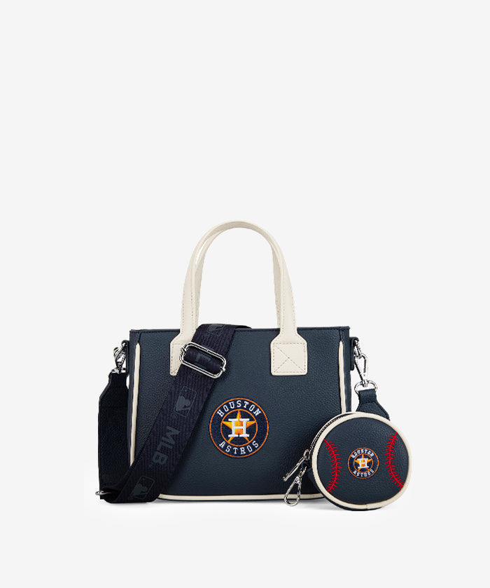 MLB Houston Astros Tote Bag with Baseball Coin Pouch