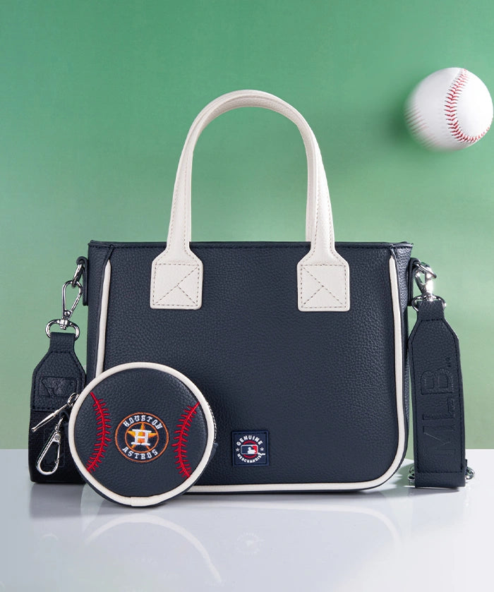 MLB Houston Astros Tote Bag with Baseball Coin Pouch