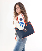 MLB Houston Astros Tote Bag with Wristlet Wallet