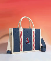 MLB Los Angeles Angels Tote Bag with Baseball Stitch