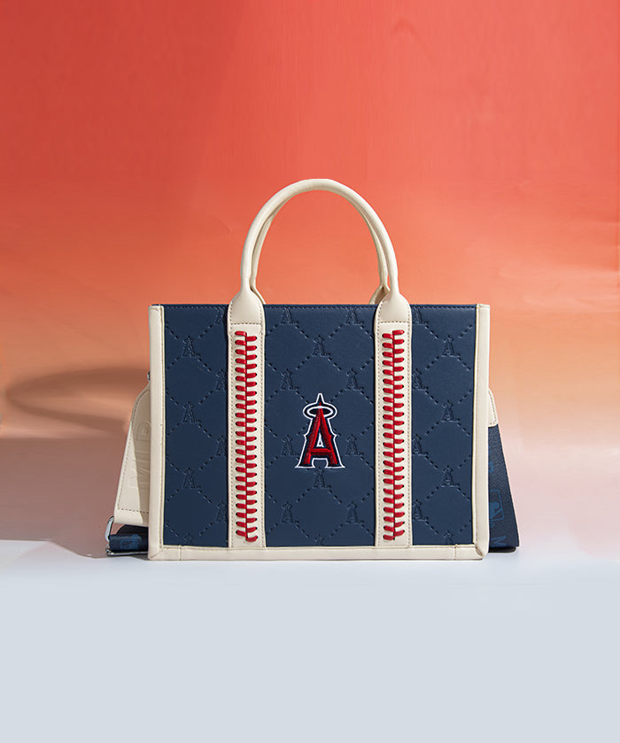 MLB Los Angeles Angels Tote Bag with Baseball Stitch