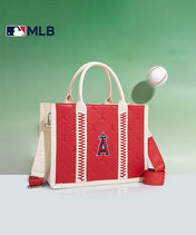 MLB Los Angeles Angels Tote Bag with Baseball Stitch