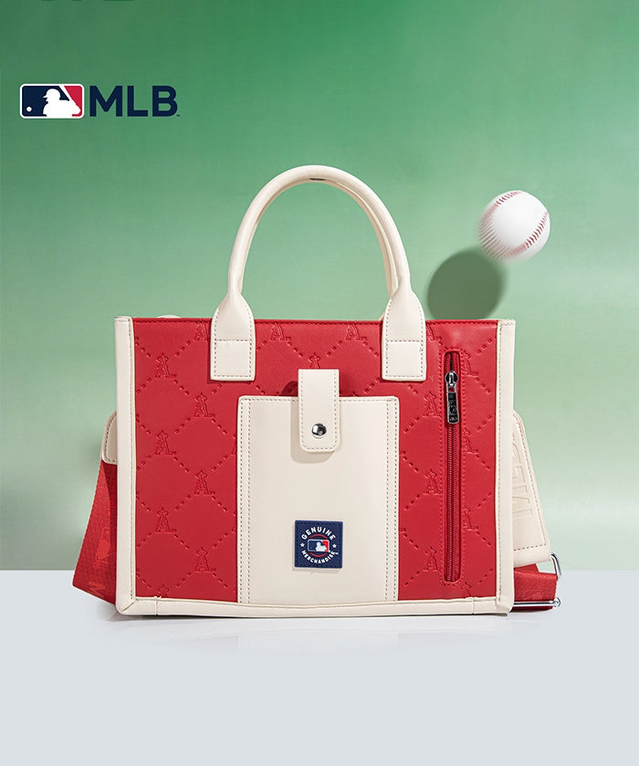 MLB Los Angeles Angels Tote Bag with Baseball Stitch