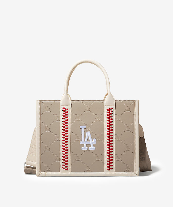 MLB Los Angeles Dodgers Tote Bag with Baseball Stitch