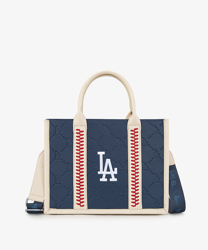 MLB Los Angeles Dodgers Tote Bag with Baseball Stitch